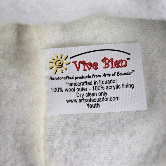 Vive Bien Youth Sized Knit Hat Colorful Owl Wool Outer Layer Long Tassel Ties - Picture 7 of 8